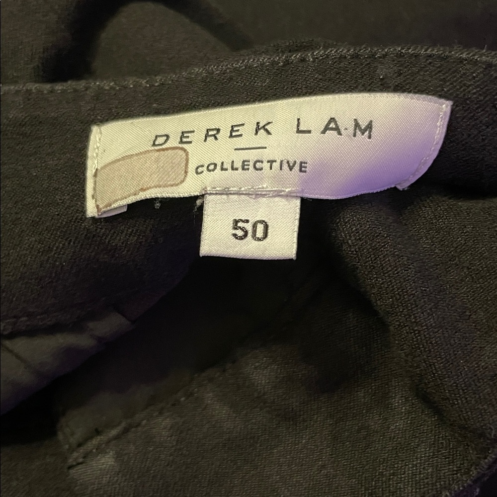 Derek Lam 10 Crosby x RTR Zipper Split Black Hem Pants, US 14 (Italian Size 50) - Picture 15 of 15